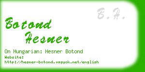 botond hesner business card